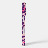 Leopard Skin Print Pattern Royal Paarse Roze Case-Mate iPhone Case (Achterkant / Rechts)