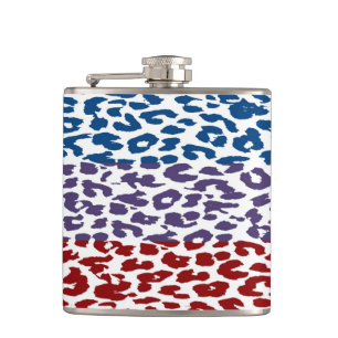 Leopard Skin Retro Stripes Patroon Heupfles