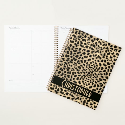 Leopard Skin Spots Ajouter un nom Personnaliser (Devant avec enveloppe)