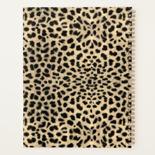 Leopard Skin Spots toevoegen Naam personaliseren Planner (Achterkant)