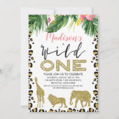 Leopard Skin Wild Uitnodiging één dag (Voorkant)