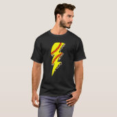 Leopard Softball Lightning Bolt Game Day Mama Moth T-shirt (Voorkant volledig)