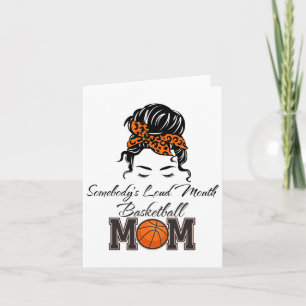 Leopard Somebody's Loudmouth Sketll Mama Mom Mothe Kaart