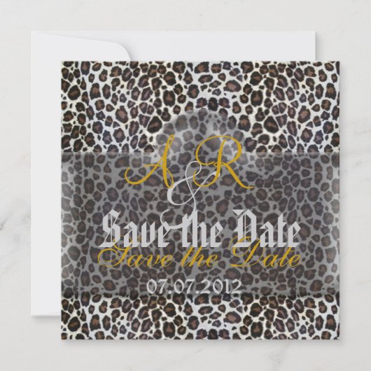 Leopard sparen de Datum Save The Date (Voorkant)