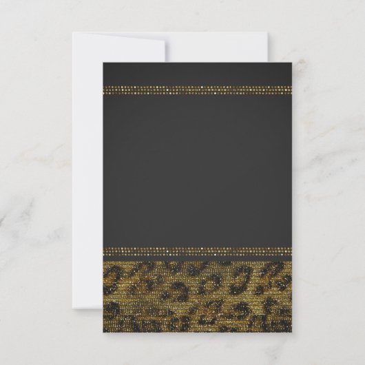 Leopard Sparkle Sequins Glam Chic Table Numbers Kaart (Achterkant)