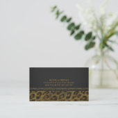 Leopard Sparkle Sequins Glam Chic Verwijs een vrie Aanbevelingskaartje (Staand voorkant)