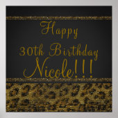 Leopard Sparkle Sequins Glam Party Poster Banner (Voorkant)