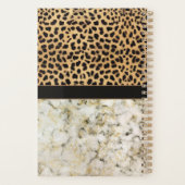 Leopard Spot Marble Monogram Naam Planner (Achterkant)