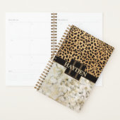 Leopard Spot Marble Monogram Naam Planner (Display)