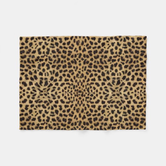Leopard Spot Pattern Print Fleece Deken (Voorkant (Horizontaal))