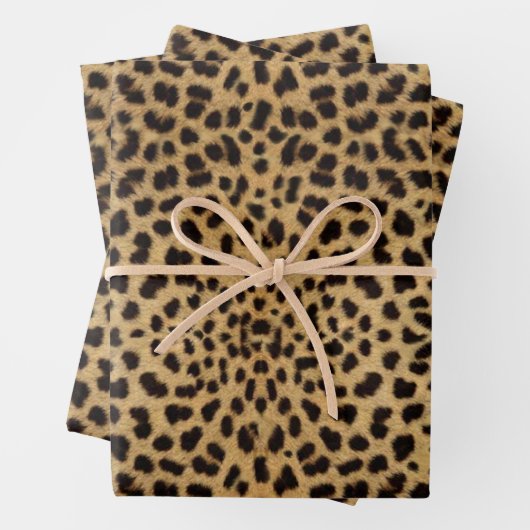 Leopard Spot Pattern Print Inpakpapier Vel (In situ)