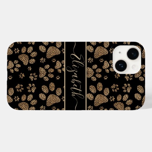 Leopard Spot Paw-printers op maat Case-Mate iPhone Case (Achterkant (horizontaal))