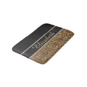 Leopard Spot Rhinestone Diamonds - Gepersonaliseer Badmat (Gekanteld)
