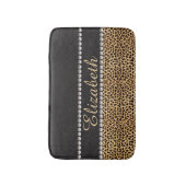 Leopard Spot Rhinestone Diamonds - Gepersonaliseer Badmat (Voorkant Verticaal)