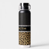 Leopard Spot Rhinestone Diamonds Monogram Waterfles (Achterkant)