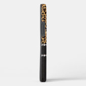 Leopard Spot Rhinestone Diamonds Naam toevoegen Case-Mate iPhone Case (Achterkant / Rechts)