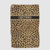 Leopard Spot Skin Print personaliseren Golfhanddoek (Voorkant)