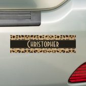 Leopard Spot Skin Print Personated Bumpersticker (Op auto)