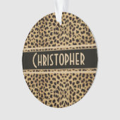 Leopard Spot Skin Print Personated Ornament (voorkant)