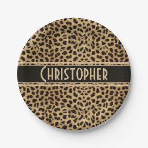 Leopard Spot Skin Print Personated Papieren Bordje