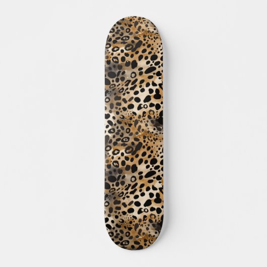 Leopard Spot Skin Print Skateboard (Voorkant)