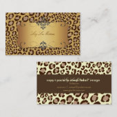 Leopard spots aux naturels / carte de visite (Devant / Derrière)