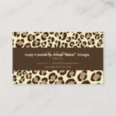 Leopard spots aux naturels / carte de visite (Dos)