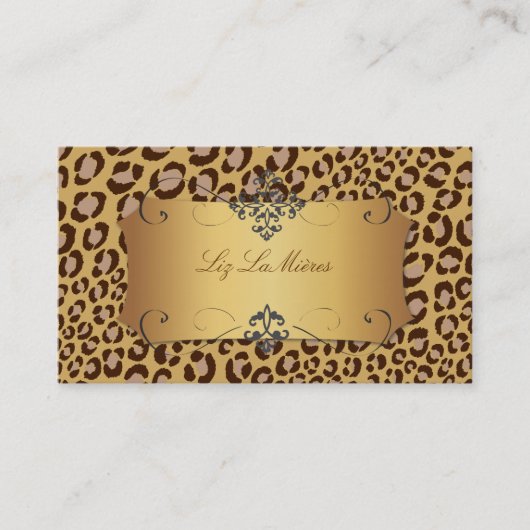 Leopard spots aux naturels / carte de visite (Devant)