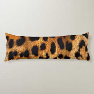 Leopard Spots Black Brown Wild Animal Fine Art Lichaamskussen