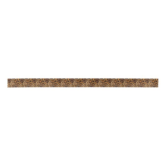 Leopard Spots Black Brown Wild Animal Fine Art Lint (Voorkant)