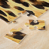 Leopard Spots Camouflage Pattern Painting Legpuzzel (Zijkant)