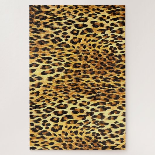 Leopard Spots Camouflage Pattern Painting Legpuzzel (Verticaal)