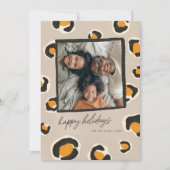 Leopard Spots Flat Holiday Card Feestdagenkaart (Voorkant)