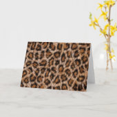 Leopard Spots Fur Jaguar Animal Cat skin Pattern.j Kaart (Gele Bloem)