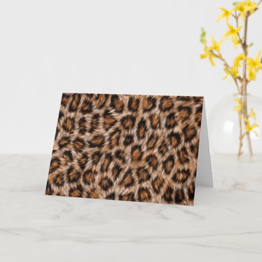 Leopard Spots Fur Jaguar Animal Cat skin Pattern.j Kaart (Gele Bloem)