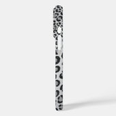 Leopard Spots Grey and Black Animal Print Pattern Case-Mate iPhone Case (Achterkant / Links)