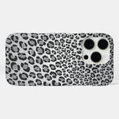 Leopard Spots Grey and Black Animal Print Pattern Case-Mate iPhone Case (Achterkant (horizontaal))