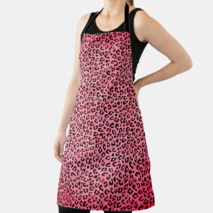 Leopard Spots Helder Roze Schort