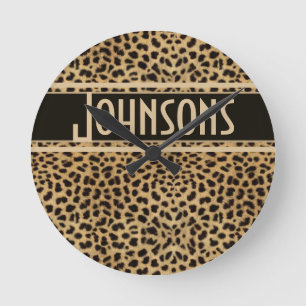 Leopard Spots Pattern Ronde Klok