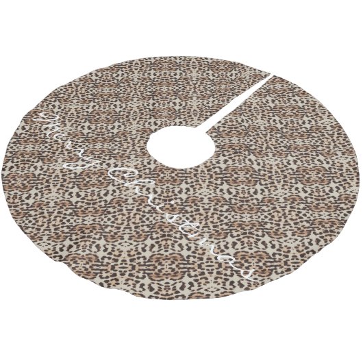 Leopard Spots Pattern Thunder_Cove Kerstboom Rok (Gekanteld)