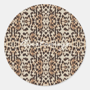 Leopard Spots Pattern Thunder_Cove Ronde Sticker