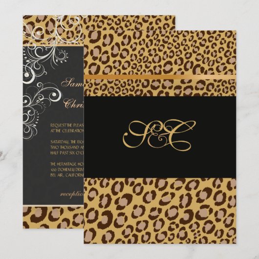 LEOPARD SPOTS+PEARL SWIRLS/ KAART (Voorkant / Achterkant)