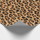 Leopard Spots Wild Cat Fur Pattern Cadeaupapier (Hoek)