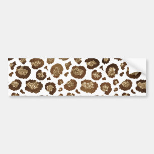 Leopard Spots Wilde Dieren Golden Glitter Safari Bumpersticker