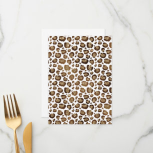 Leopard Spots Wilde Dieren Golden Glitter Safari Menu