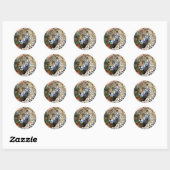 Leopard Stalking Macro Ronde Sticker (Vel)