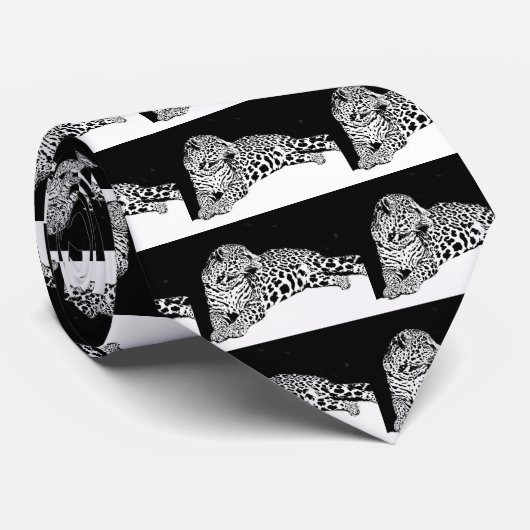 Leopard Stropdas (Opgerold)