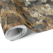 Leopard Style Brown Black Square Patroon Cadeaupapier (Rol Hoek)