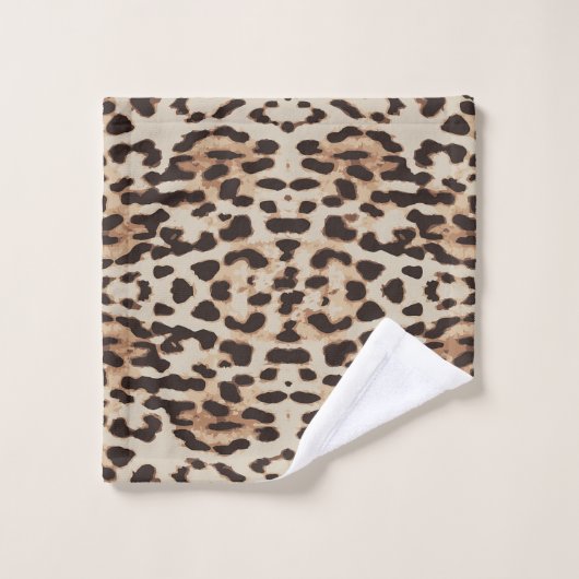 Leopard Style Print. Bad Handdoek (Wasdoekje)