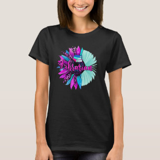 Leopard Sunflower Librarian Book Librarian T-shirt